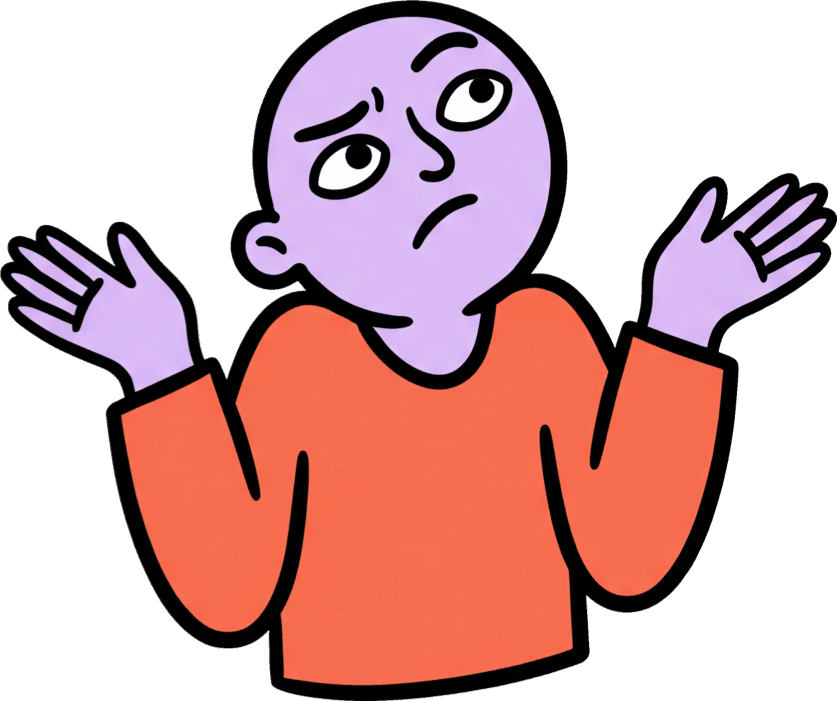 Confused character